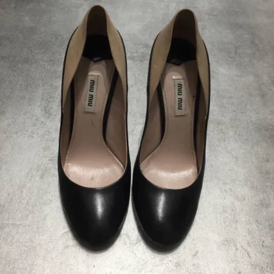 Miu Pre-owned Leather heels Black Dames