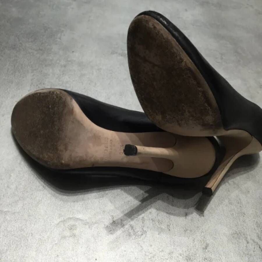 Miu Pre-owned Leather heels Black Dames