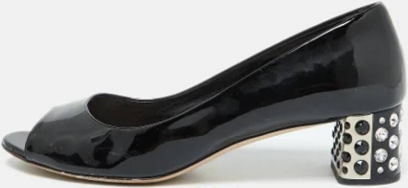 Miu Pre-owned Leather heels Black Dames