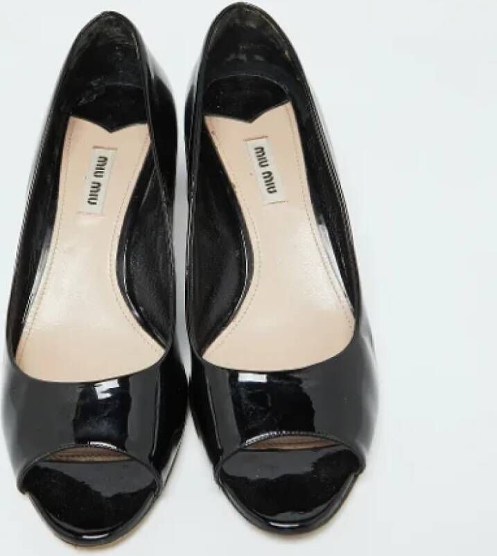 Miu Pre-owned Leather heels Black Dames