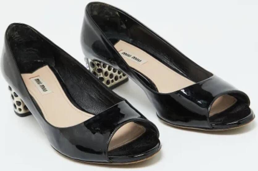 Miu Pre-owned Leather heels Black Dames