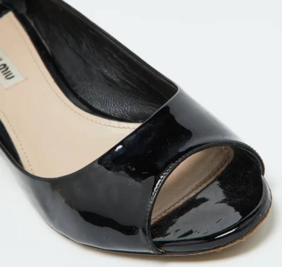 Miu Pre-owned Leather heels Black Dames