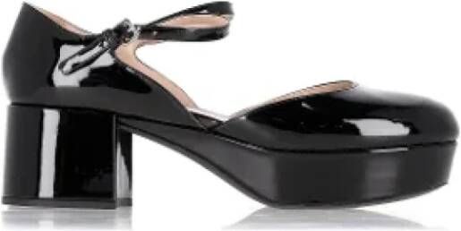 Miu Pre-owned Leather heels Black Dames