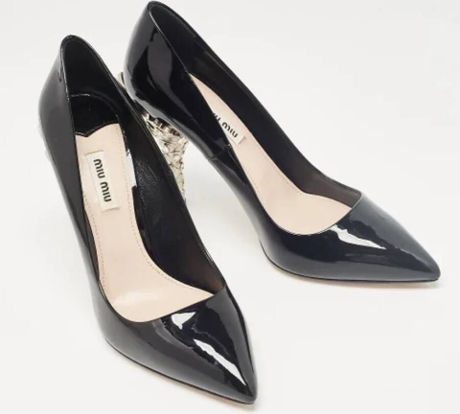 Miu Pre-owned Leather heels Black Dames