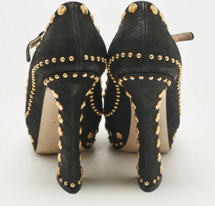 Miu Pre-owned Leather heels Black Dames