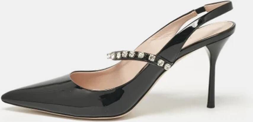 Miu Pre-owned Leather heels Black Dames