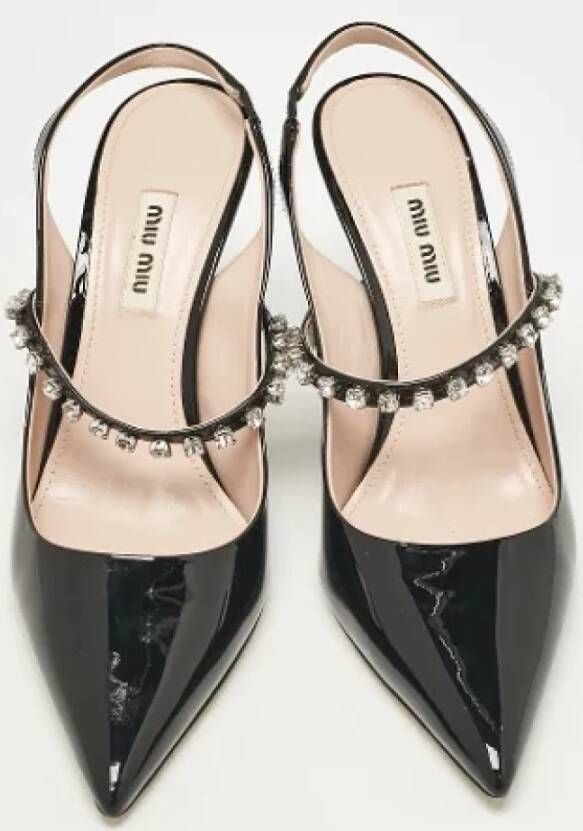 Miu Pre-owned Leather heels Black Dames