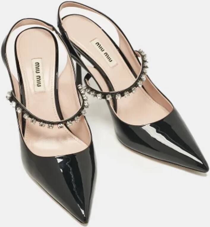 Miu Pre-owned Leather heels Black Dames