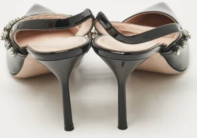 Miu Pre-owned Leather heels Black Dames