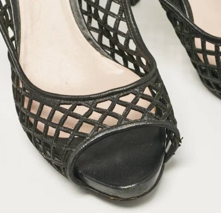 Miu Pre-owned Leather heels Black Dames