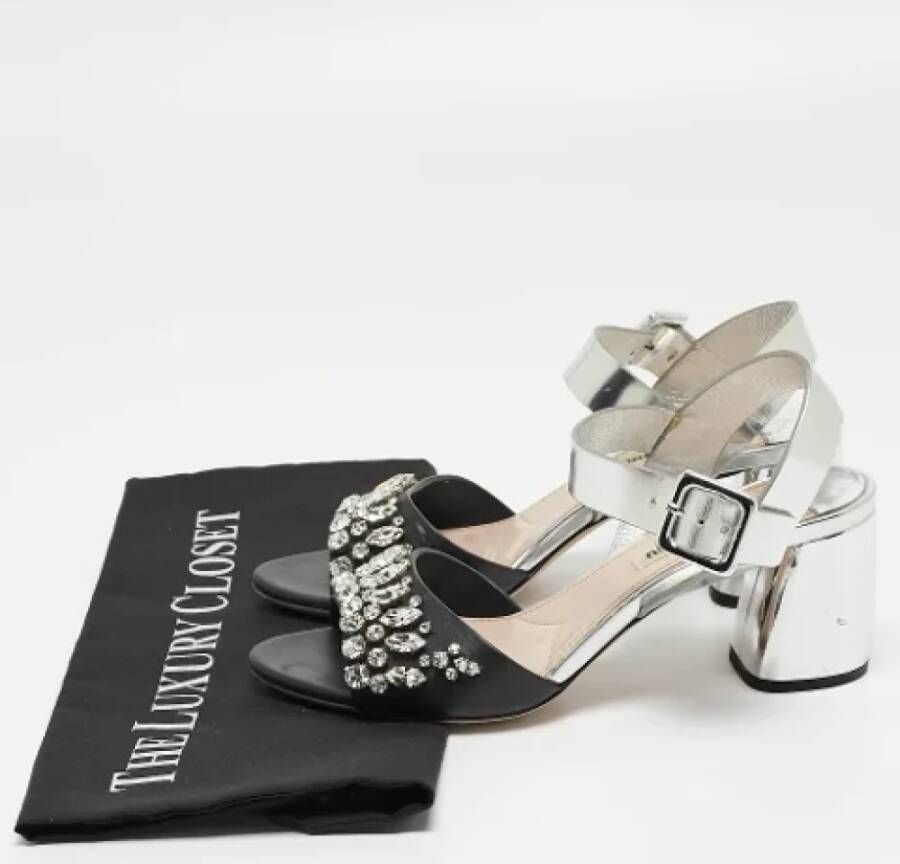 Miu Pre-owned Leather heels Black Dames