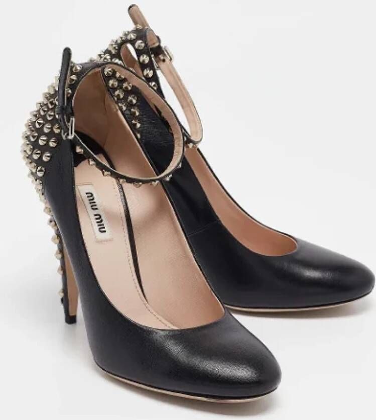 Miu Pre-owned Leather heels Black Dames