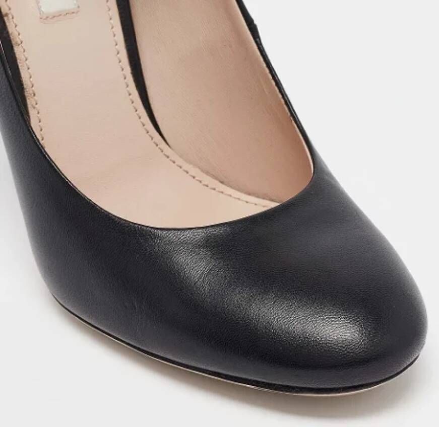 Miu Pre-owned Leather heels Black Dames