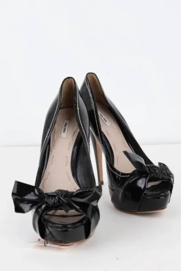 Miu Pre-owned Leather heels Black Dames