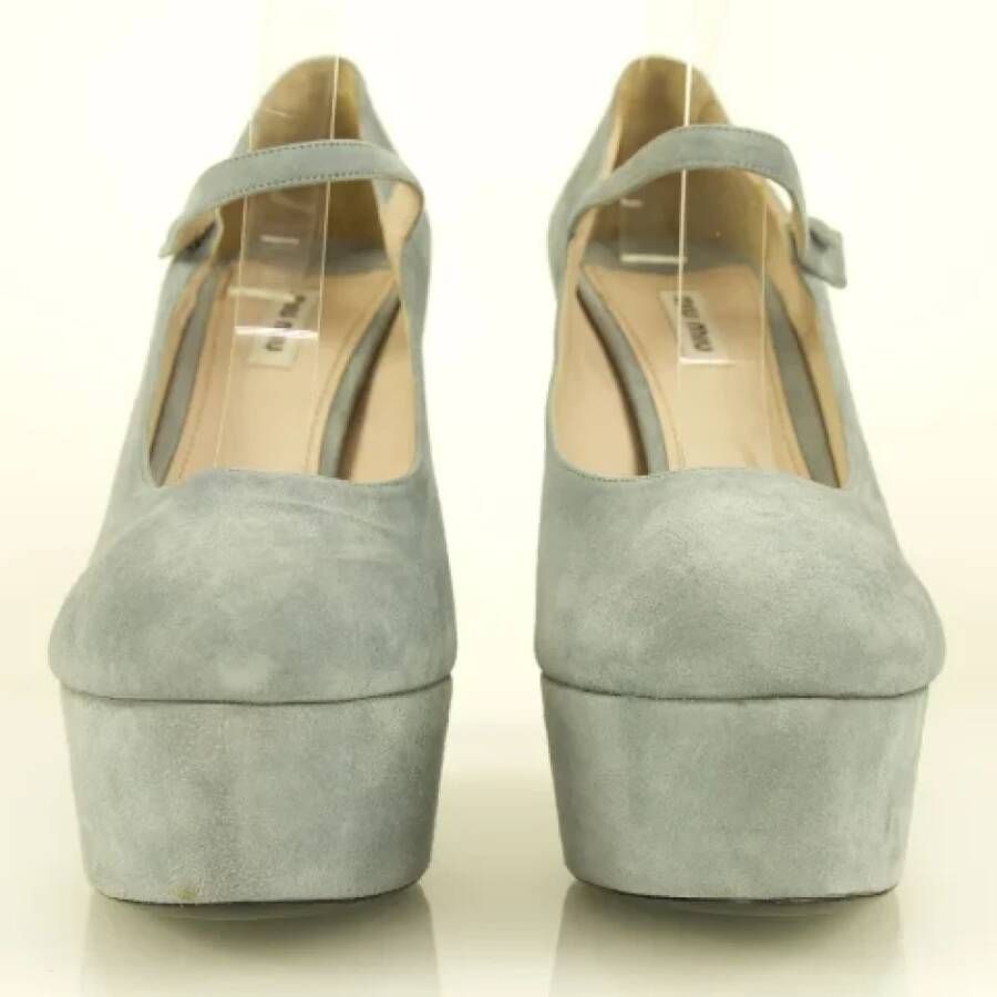 Miu Pre-owned Leather heels Blue Dames