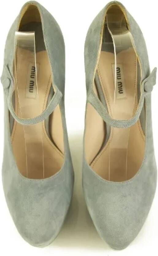 Miu Pre-owned Leather heels Blue Dames