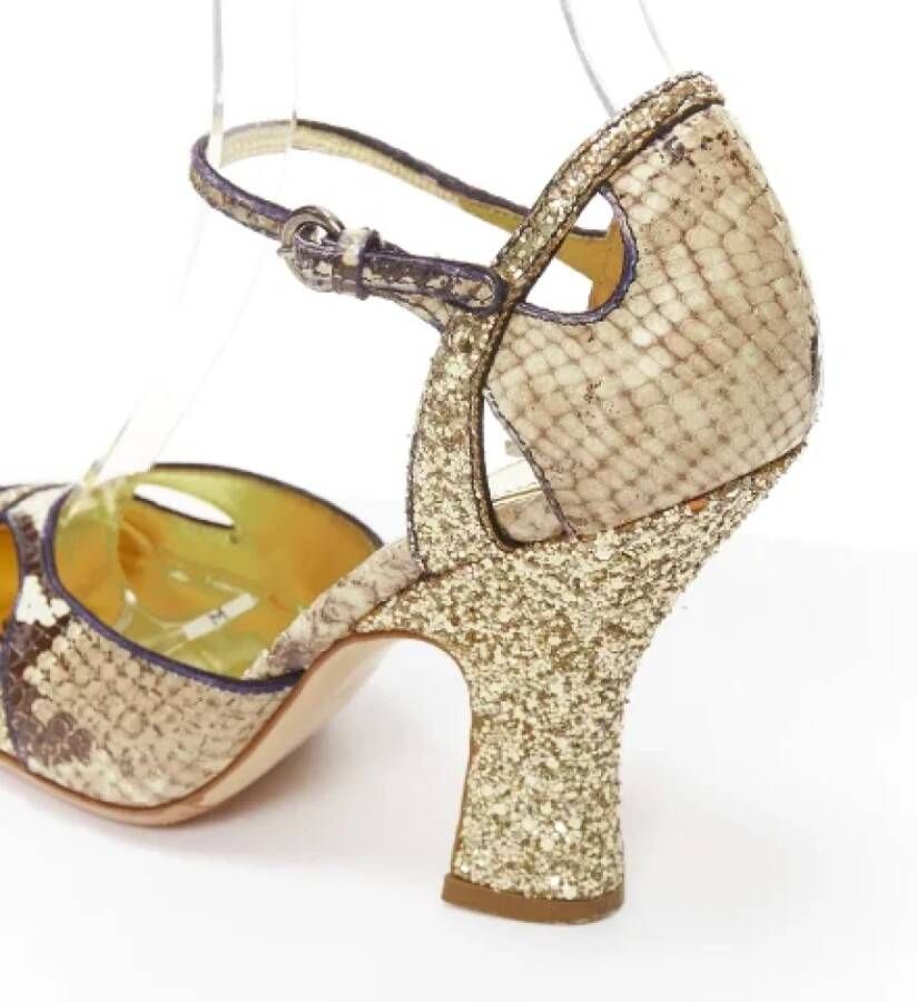 Miu Pre-owned Leather heels Brown Dames