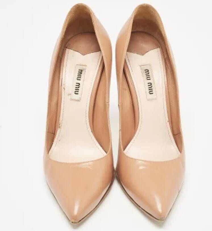 Miu Pre-owned Leather heels Brown Dames