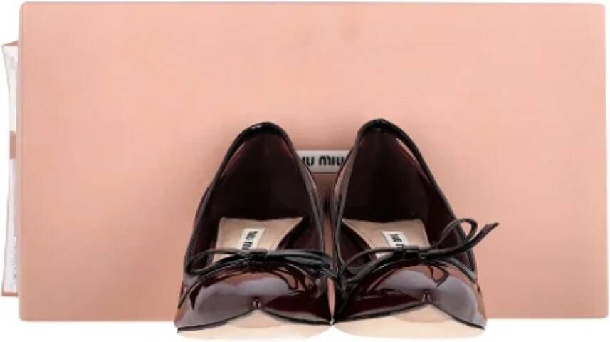 Miu Pre-owned Leather heels Brown Dames