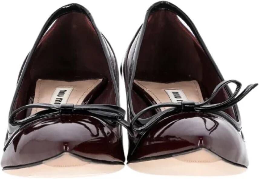 Miu Pre-owned Leather heels Brown Dames