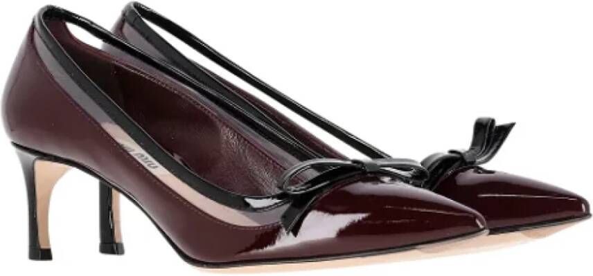 Miu Pre-owned Leather heels Brown Dames