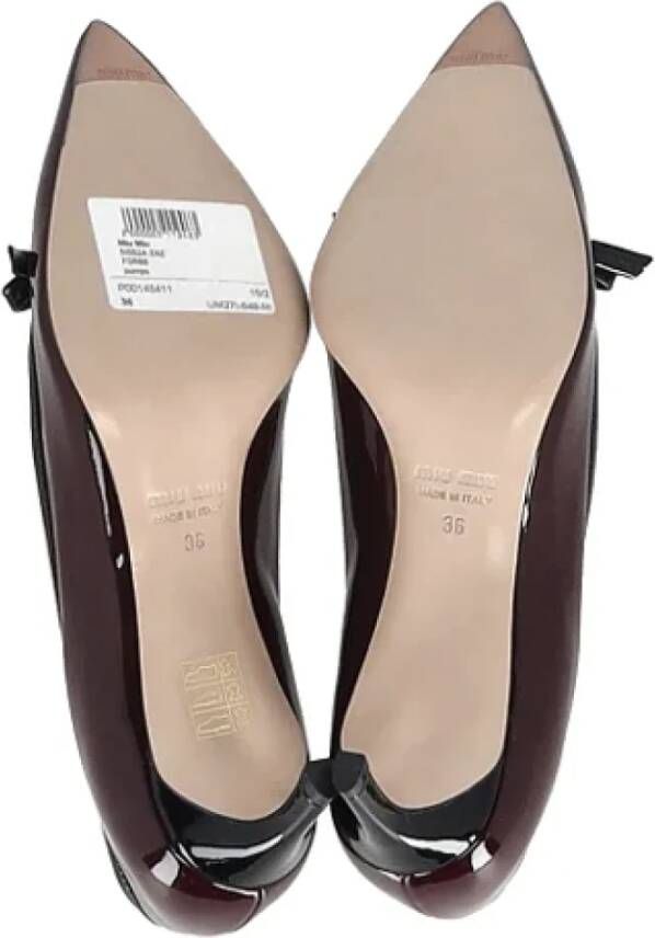 Miu Pre-owned Leather heels Brown Dames