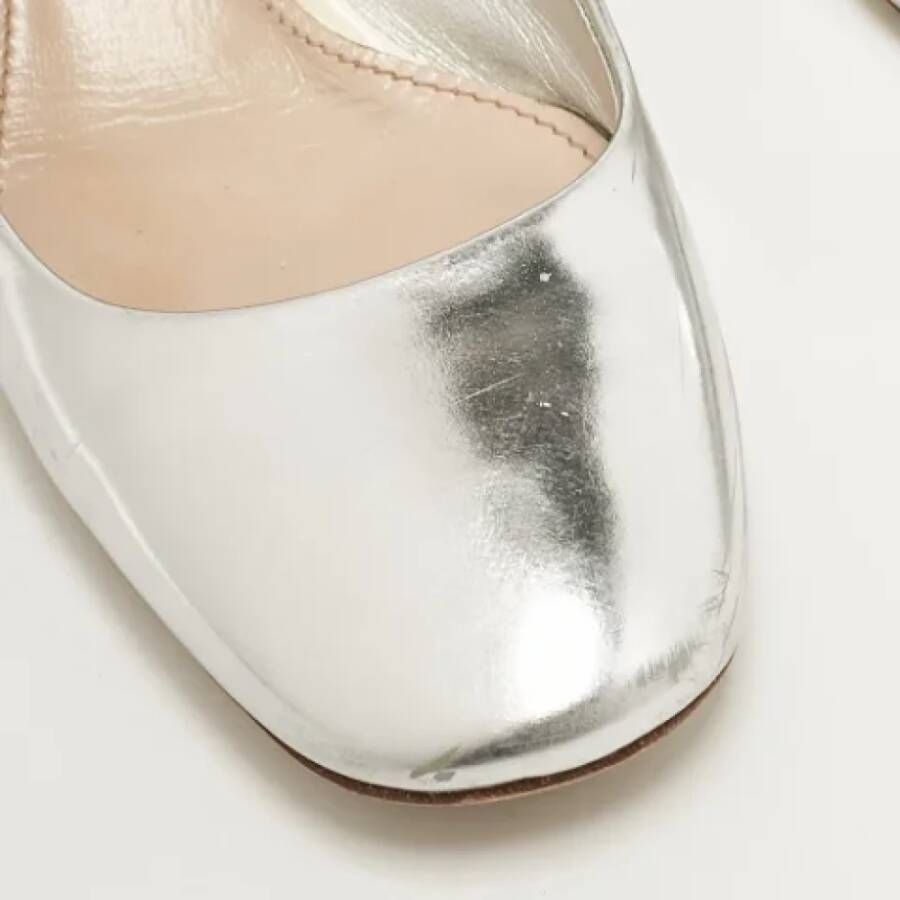 Miu Pre-owned Leather heels Gray Dames