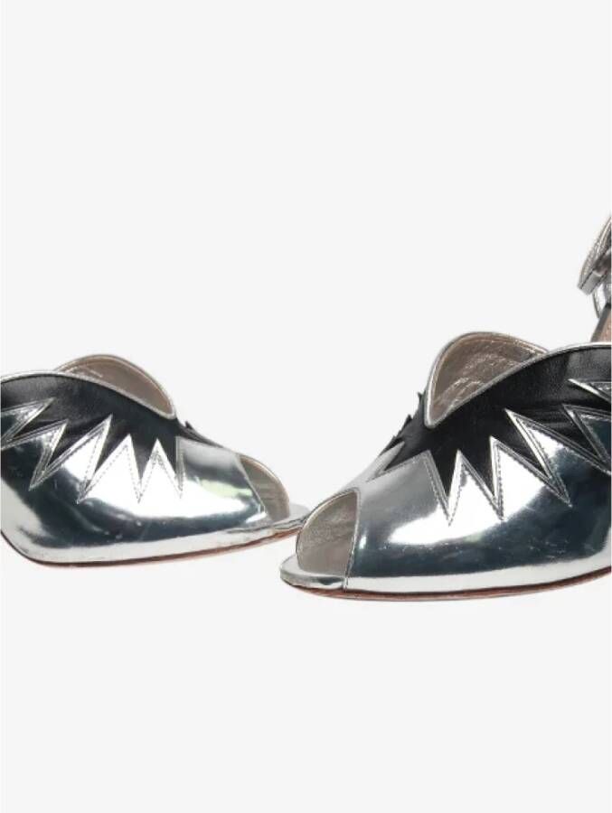 Miu Pre-owned Leather heels Gray Dames