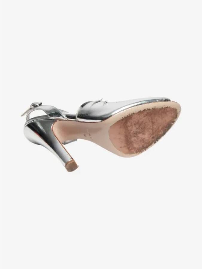 Miu Pre-owned Leather heels Gray Dames