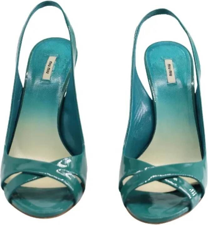 Miu Pre-owned Leather heels Green Dames