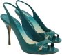 Miu Pre-owned Leather heels Green Dames - Thumbnail 3