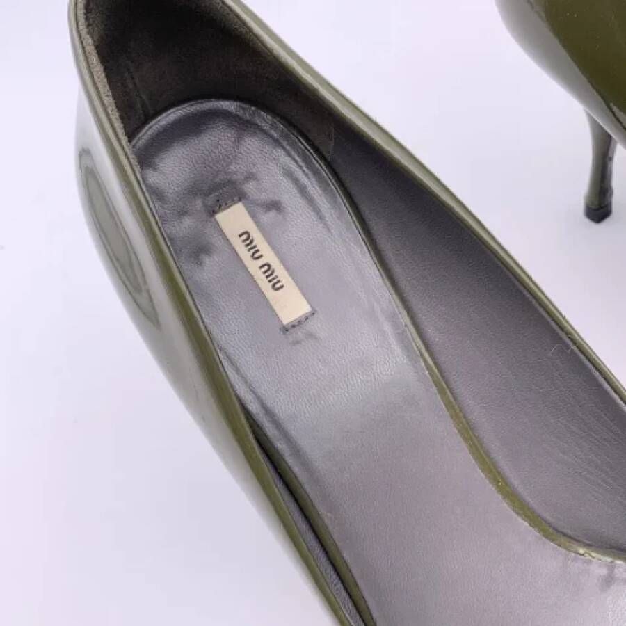 Miu Pre-owned Leather heels Green Dames