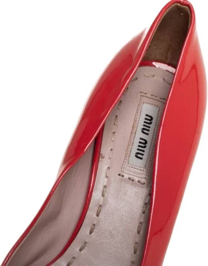 Miu Pre-owned Leather heels Orange Dames