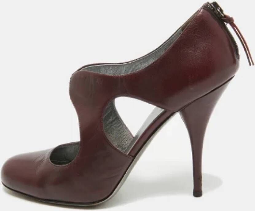 Miu Pre-owned Leather heels Purple Dames