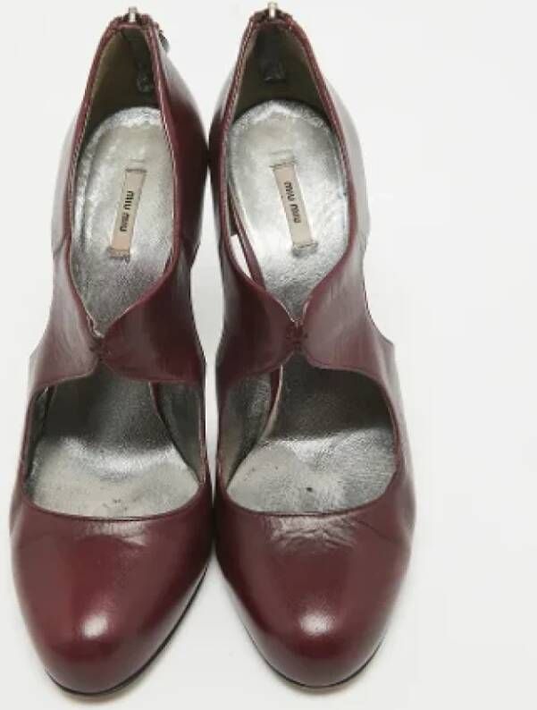 Miu Pre-owned Leather heels Purple Dames