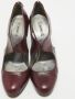 Miu Pre-owned Leather heels Purple Dames - Thumbnail 3