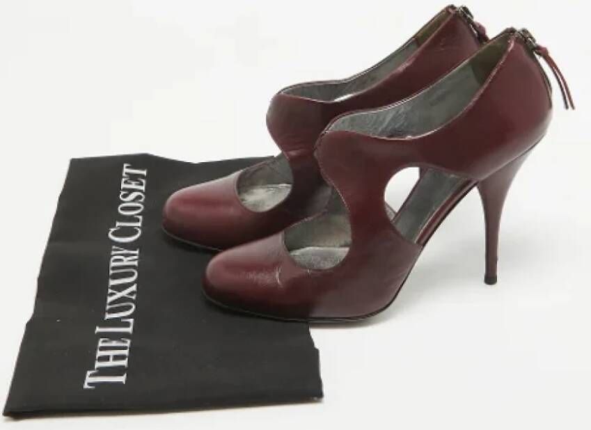 Miu Pre-owned Leather heels Purple Dames