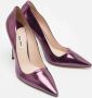 Miu Pre-owned Leather heels Purple Dames - Thumbnail 2