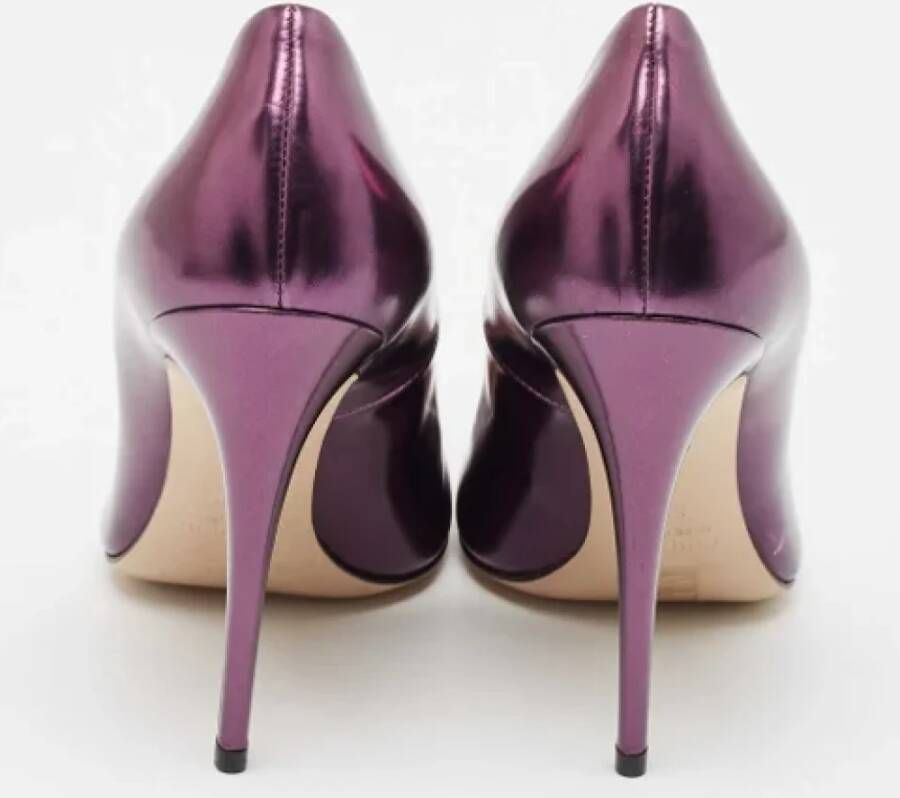 Miu Pre-owned Leather heels Purple Dames