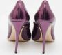 Miu Pre-owned Leather heels Purple Dames - Thumbnail 3