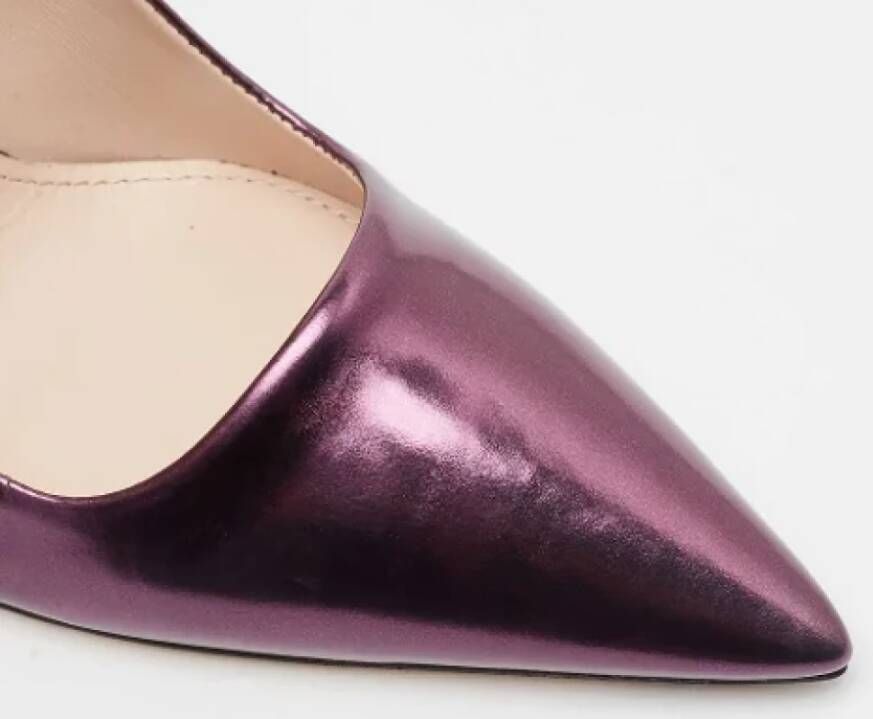 Miu Pre-owned Leather heels Purple Dames