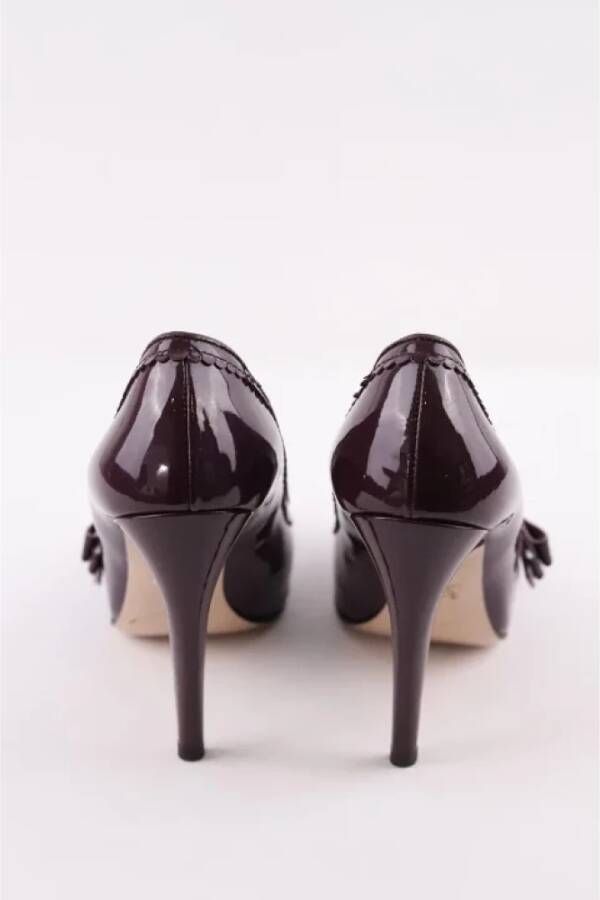 Miu Pre-owned Leather heels Purple Dames