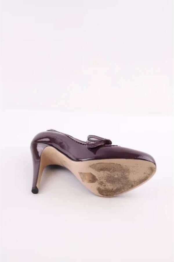 Miu Pre-owned Leather heels Purple Dames