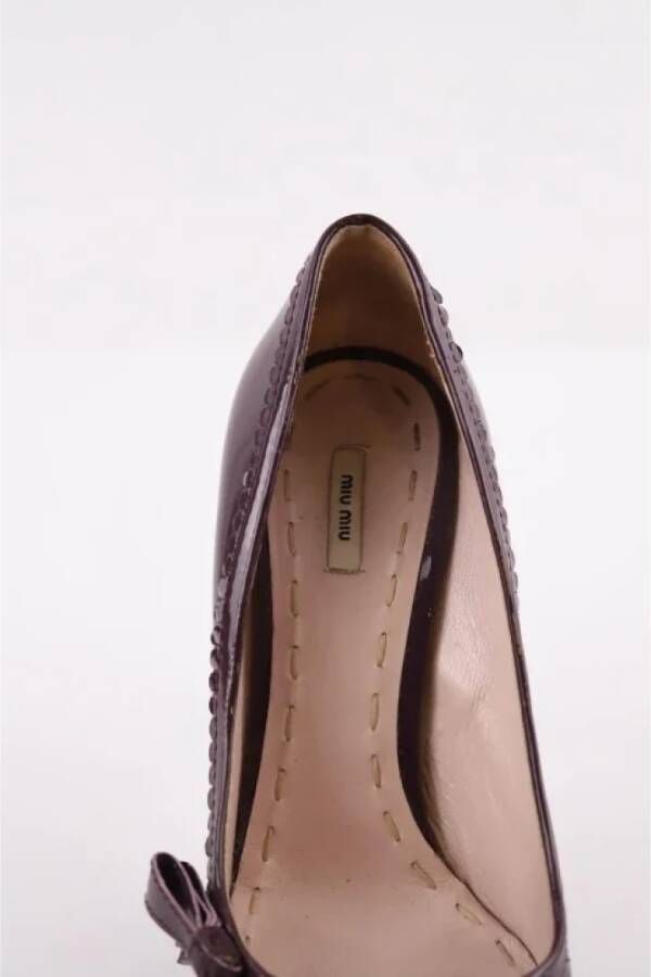 Miu Pre-owned Leather heels Purple Dames