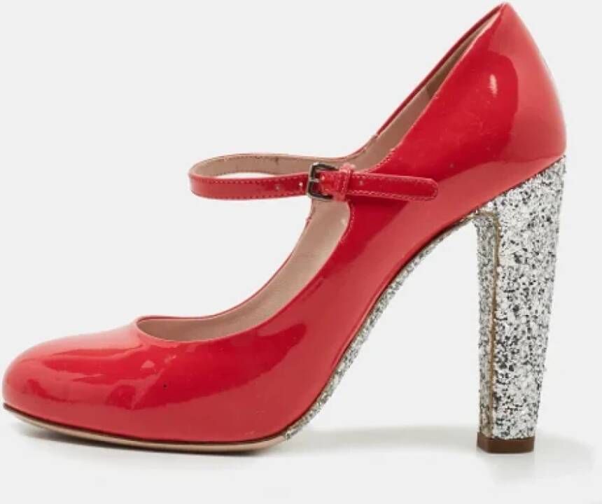 Miu Pre-owned Leather heels Red Dames