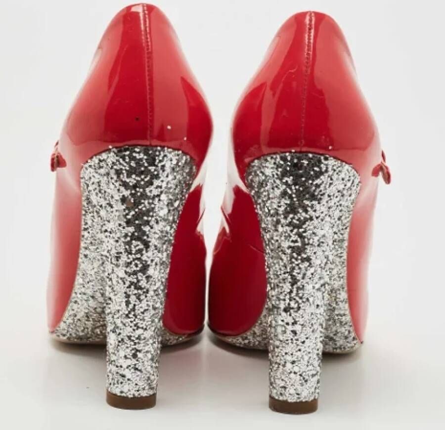 Miu Pre-owned Leather heels Red Dames