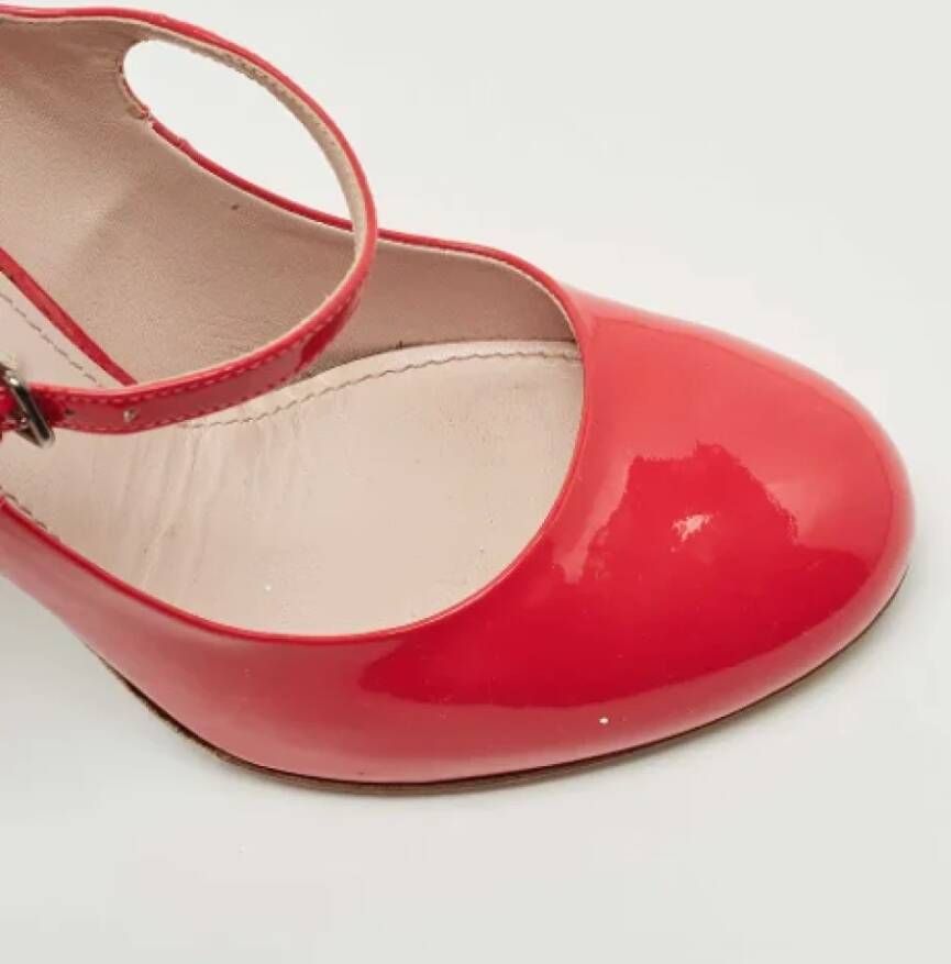 Miu Pre-owned Leather heels Red Dames