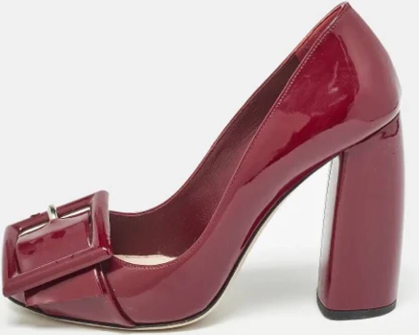 Miu Pre-owned Leather heels Red Dames