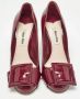 Miu Pre-owned Leather heels Red Dames - Thumbnail 3