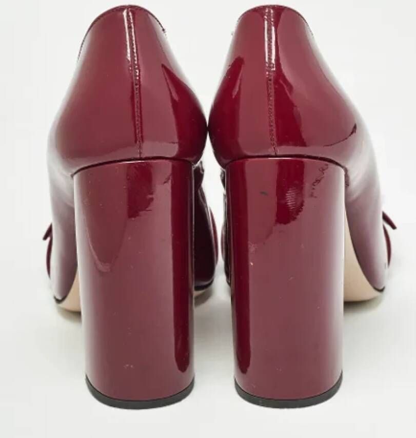 Miu Pre-owned Leather heels Red Dames